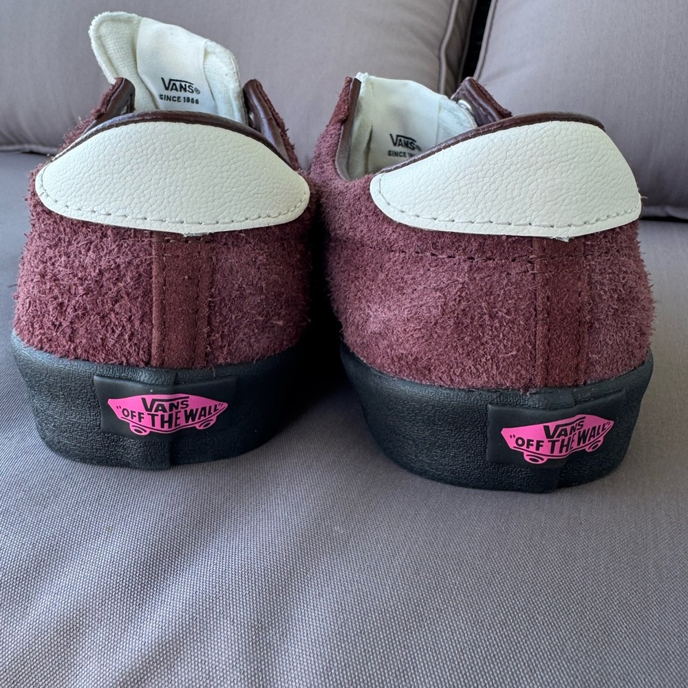 NWOT Vans Pink and Burgundy Suede Sneakers - Picture 8 of 8